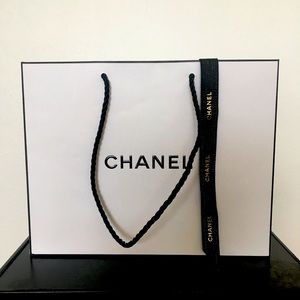 Chanel Gift Bag with sp.Ed Black and Gold Ribbon